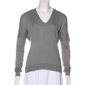 Gray Helmut Lang High-Low Sweater Top